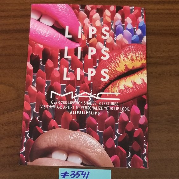 ✅#3541 MAC Lips Lips Lips Sample, 3 colors, 1 Card Ruby Woo, Velvet Teddy, Diva - Picture 2 of 3
